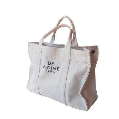 China Handled Recycle China Thick White Cotton Large Plain Canvas Tote Bag Wholesale for sale