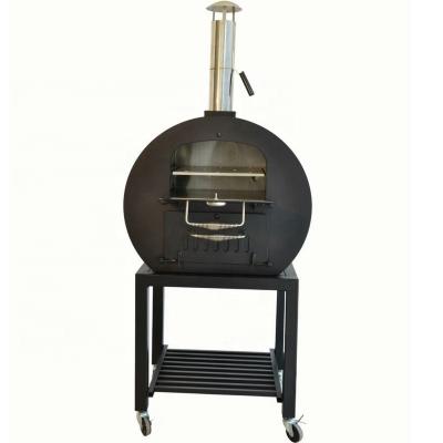 China High Efficiency Good Quality Refractory Brick Floor Stainless Steel Wood Fire Outdoor Pizza Oven Smoker For Wholesale for sale