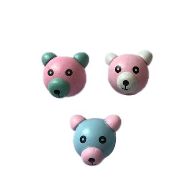 China 3D Africa Bear Wooden Beads Craft Wooden Beads Colored Wooden Beads for sale