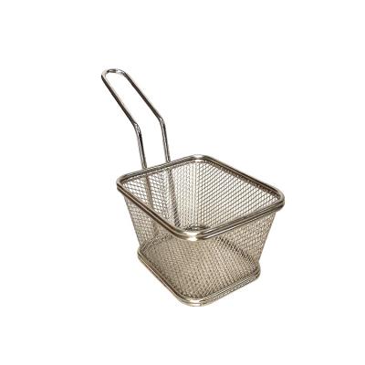 China Mini Stainless Steel Sustainable Serving Tabletop Fry Basket , Mini Mesh Basket for sale