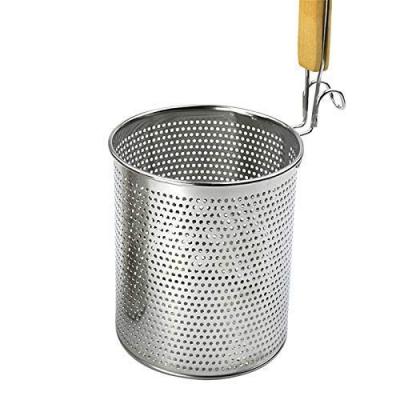 China Sustainable High Quality Stainless Steel 304 Round Deep Fryer Basket For Fast Food Restaurant for sale