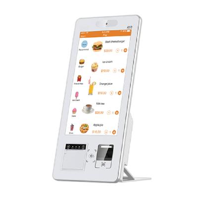 China Catering Industry 15.6 Inch Mini Touch Screen Kiosk Self Ordering Machine For Restaurant Self Service Ordering Machine With Printer Software for sale