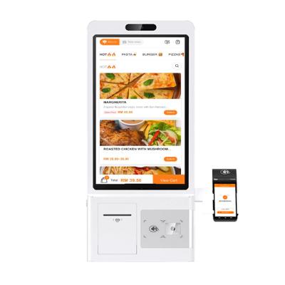 China Foodservice Industry 21.5 Inch Touch Screen Monitor For Self Service Kiosk Fast Food Machine Self Payment Printer All-in-one Ordering Software for sale