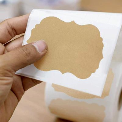 China Custom Waterproof Empty Brown Paper Sticker Packaging Labels Sticker For Jars, Logo Stickers, Gift Label for sale