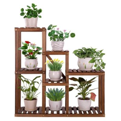 China Europe Home Decor Multi Tier Wooden Plant Stand Ladder Plant Indoor Outdoor Display Stand for sale