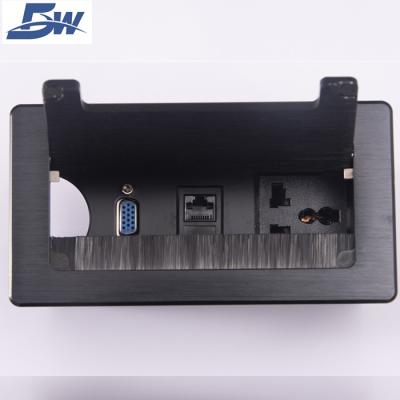 China Commercial Aluminum Desk Table Flip Up Tabletop Outlet /Conference Electrical Outlet Box for sale