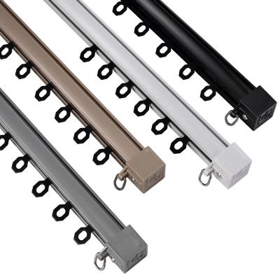 China Good durable sliding aluminum straight curtain tracks in window track ceiling curtain track etc. for high ceiling for sale