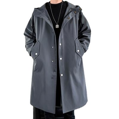 China Autumn 2021 New Men's Ditch Coat Men's Sustainable Ditch Coat Men's Long Pie Topped Ditch for sale