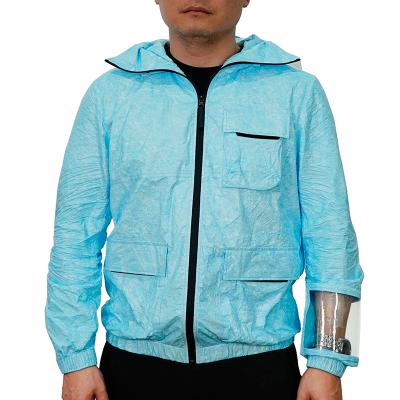 China New TPU fashion waterproof transparent film on the cuff can show perfectly adult watch men anorak jacket coats for sale