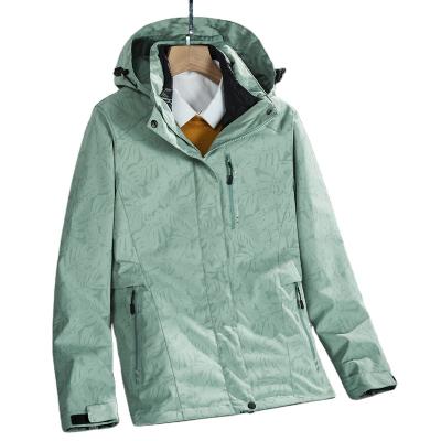 China New Arrival Viable Couples Outdoor Jacket Three-in-One Jacket Print Two-piece Sport Jacket For Men for sale