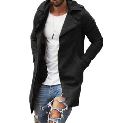 China Viable men's casual jacket and thin medium length and large outer gap coat uses long men's jacket for sale