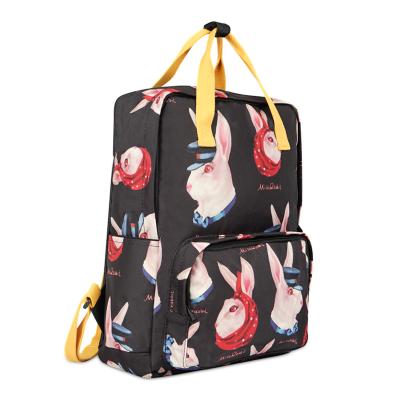 China BSCI Supplier Tote Waterproof Backpack Elegant Women Backpack Customized Floral Prints School Backpack for sale