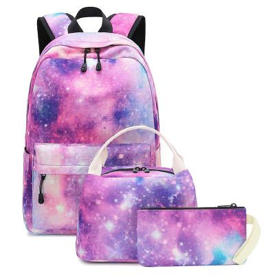 China Three Piece Suit BSCI Anti-theft Factory Lunch Bag Teens OEM Laptop School Backpack Premium Set for sale