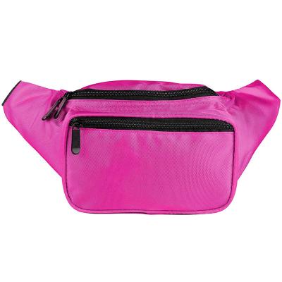 China Water Proof Pink Waterproof Waist Bag Fanny Pack Cute Belt Bag Female Waist Pouch Bag for sale