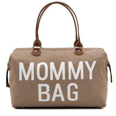 China Good Quality Durable Diaper Tote Bag Polyester Diaper Bag Large Capacity Diaper Baby Bag For Mom for sale