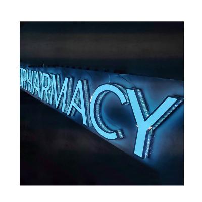 China Elegant Styles Elegant Styles Outdoor Store Business Brand Logo Pharmacy 3D Signage Led Lighted Letter Sign for sale