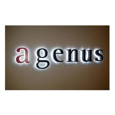 China Elegant Styles Elegant Styles Outdoor Illuminated Backlit Led Sign Board Stainless Steel Metal Light Led 3D Letters Signage Building Logo Shop Lettering Sign for sale