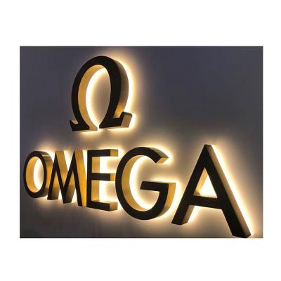 China Elegant Styles Elegant Styles Commercial Business Reception Led Signs 3D Signage Backlit Store Front Metal Sign Logo Luminous Letters for sale