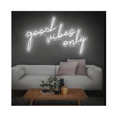 China Buildings Buildings Wholesale Customized Acrylic Letters Led Neon Sign Good Vibes Only Neon Sign Wall Light Led Sign for sale