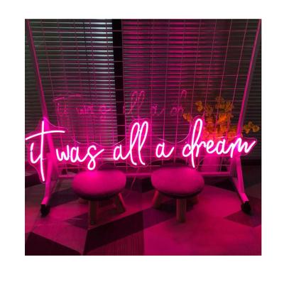 China Buildings Buildings It Was All A Dream Led Light Up Neon Sign Lights Led Signs For Room Bedroom Wall Birthday Wedding Party Decoration for sale