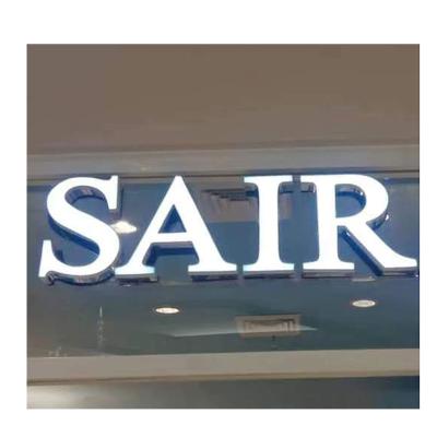 China Elegant Styles Elegant Styles Custom Shop Name Acrylic Luminous Letter Text 3D Front Lit Outdoor Sign Led Letter Illuminated Led Storefront Signage for sale