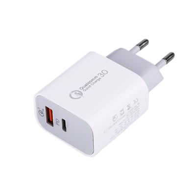 China Time Socket Palladium Usb C Charger Shorter Power 2 Charger Quick QC 3.0 Wall Charger Power Charging Adapter Left for sale