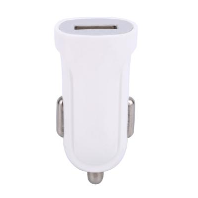 China Hot Sale Mobile Phone ABS +Pc White Printed Logo Usb Car Charger Adapter With Low Price for sale