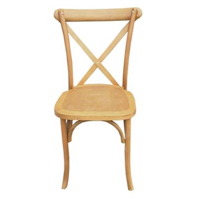 China Stackable Tan Cross Back Chair for sale