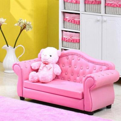 China Sinofur Modern Comfortable Tufted Cute Pink Color Kids Sofa for sale