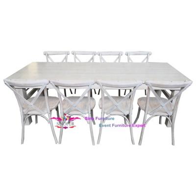 China Farmhouse Vintage Style Dining Foldable Farmhouse Table for sale