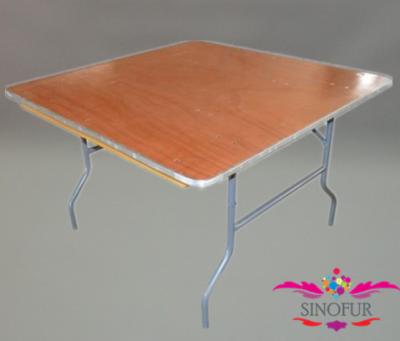 China Traditional Wooden Folding Square Banquet Table for sale