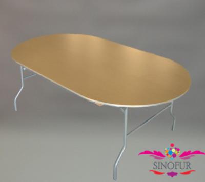 China PANEL dining table / folding oval wooden banquet table / used banquet tables for sale for sale