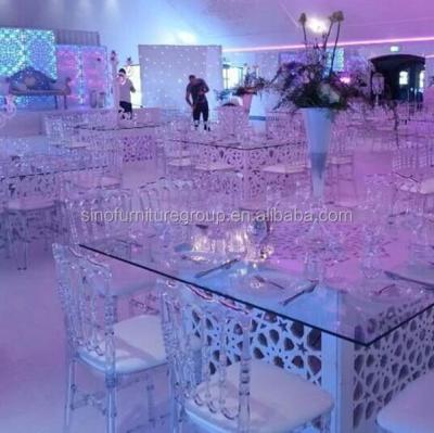 China Modern White Hall Low Use Glass Table for sale