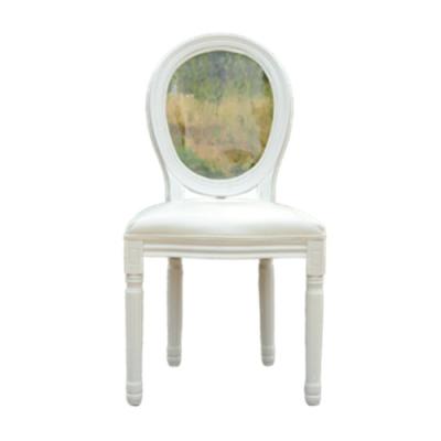 China Modern Louis chair with transparent clear PVC back for sale