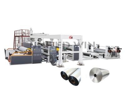 China Poly Coating Woven Fabric Aluminium Foil Lamination Machine For Cloth Textile for sale