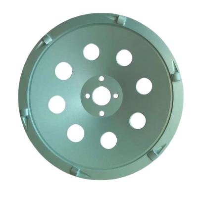 China Concrete Floor Tool PCD Diamond 2 Segments Grinding Circular Block PCD Cup Bowl Pad for sale