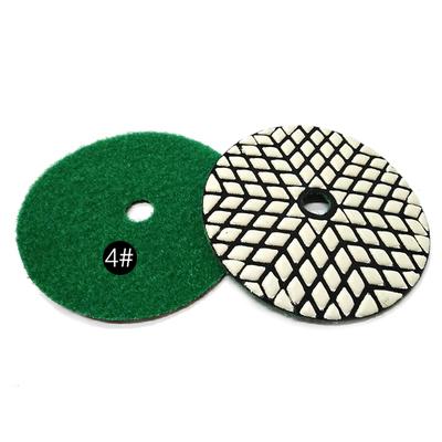 China 4inch D100mm Diamond Artificial Stone Dry 5steps Grinding Polishing Abrasive Pad for sale