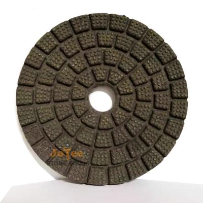 China 4inch D100MM Wool Finish Polishing Black Buff Polishing Pads For Dark Stone for sale