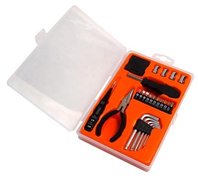 China Hot Sale 24pcs Household Tool Kit Quality Gift Hand Repair With Transparent Box Tool Kit Tool Kit for sale