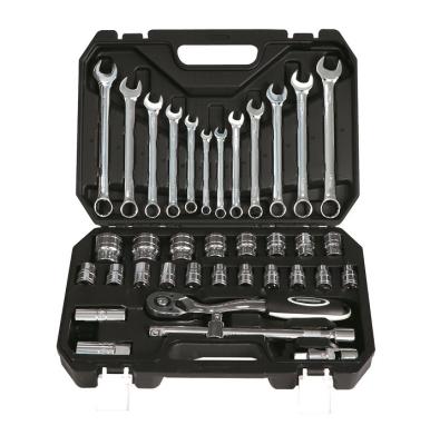 China 37pcs Car Repair Tool Kit Car Repair Tool Kit Wrench Socket Set With Plastic Box for sale