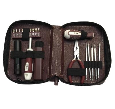 China Hot Sales Computer Tool Kit 21pcs Computer Hand Repair Household Tool Kit With Leather Bag Tool Kit for sale