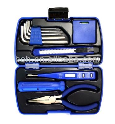 China Promotional 10pcs Mini Household Tool Kit Hot Sales Multi Tool Kit Box Kit for Gift and Household Repair Tool Kit for sale