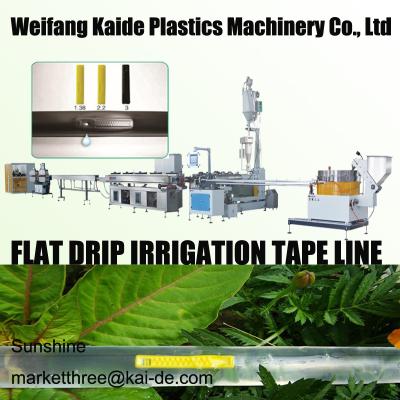 China 180m/mim Inline Flat Drip Irrigation Tape Extrusion Line KAIDE factory for sale