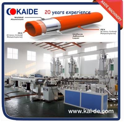 China Plastic pipe extrusion line for PPR-AL-PPR/PERT-AL-PERT/PEX-AL-PEX pipe overlap welding for sale