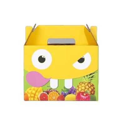 China Manufacturers Recyclable Custom Printing Fruit Box Snack Food Coloring Corrugated Paper Paper Box for sale