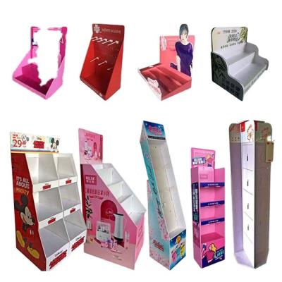 China Deploying High Quality Customized Retail Merchandise Cardboard Display Rack Floor Display Rack for sale