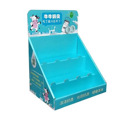 China Deploying Merchandise Supermarket Floor Paper Display Folding Product Rack Store Corrugated Cardboard Display Stand for sale