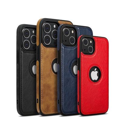 China Luxury Vintage PU Leather Soft Back Cover Cell Phone Protective Case Shockproof For iPhone 13 iPhone 12 iPhone 11 for sale