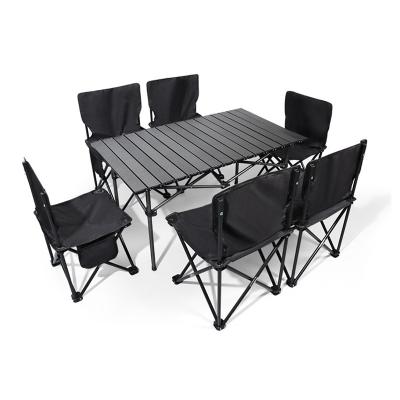 China Portable Outdoor Furniture Folding Table and Chair Set with Logo Custom Folding Chairs for Events Portable Folding Table for Camping for sale