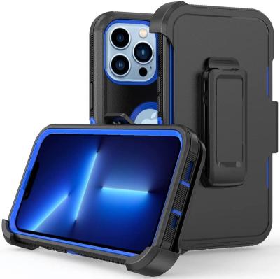 China Shockproof Holster Robot Cell Phone Case For iPhone 14 13 12 Pro Max Rugged Belt Clip Heavy Duty Defender Back Cover for sale